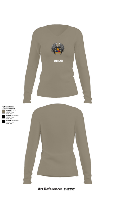 1AD CAB 62744010 Women's Long Sleeve V-neck Shirt - 62