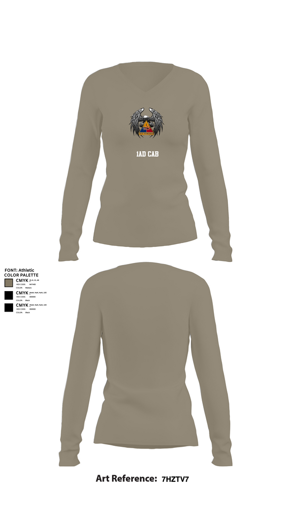 Womens Long Sleeve Vneck Shirt, 1AD CAB, , Teamtime, Team time, sublimation, custom sports apparel, team uniforms, spirit wear, spiritwear, sports uniforms, custom shirts, team store, custom team store, fundraiser sports, apparel fundraiser
