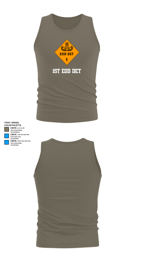 Tank Top, 1st EOD DET, , Teamtime, Team time, sublimation, custom sports apparel, team uniforms, spirit wear, spiritwear, sports uniforms, custom shirts, team store, custom team store, fundraiser sports, apparel fundraiser