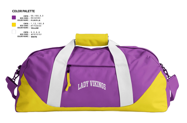 Duffle Bag, Lady Vikings, Softball, Teamtime, Team time, sublimation, custom sports apparel, team uniforms, spirit wear, spiritwear, sports uniforms, custom shirts, team store, custom team store, fundraiser sports, apparel fundraiser