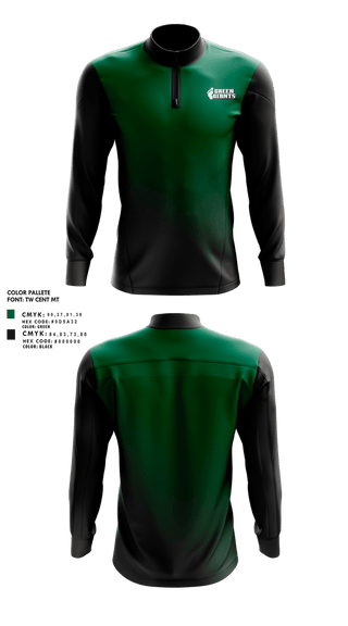 Quarter Zip Jacket, MN Green Giants, Ice Hockey, Teamtime, Team time, sublimation, custom sports apparel, team uniforms, spirit wear, spiritwear, sports uniforms, custom shirts, team store, custom team store, fundraiser sports, apparel fundraiser