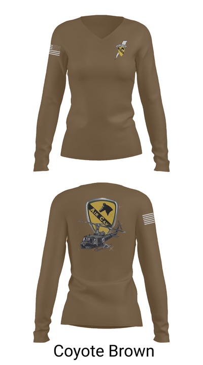 3227 aircav 53479323 Women's Long Sleeve V-neck Shirt - 17