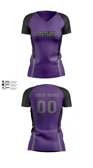 Womens Short Sleeve Vneck Shirt, Chapel Hill Panthers, Women's Volleyball, Teamtime, Team time, sublimation, custom sports apparel, team uniforms, spirit wear, spiritwear, sports uniforms, custom shirts, team store, custom team store, fundraiser sports, apparel fundraiser