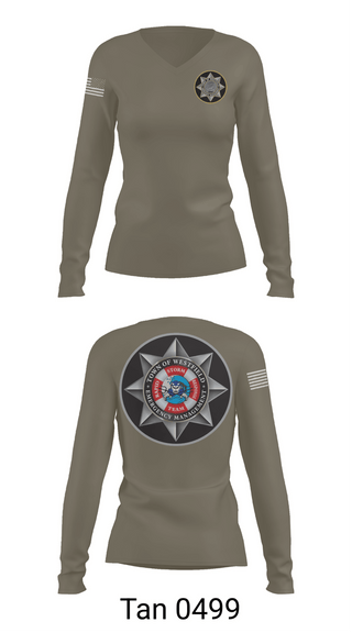 Womens Long Sleeve Vneck Shirt, WESTFIELD POLICE OEM, Police, Teamtime, Team time, sublimation, custom sports apparel, team uniforms, spirit wear, spiritwear, sports uniforms, custom shirts, team store, custom team store, fundraiser sports, apparel fundraiser