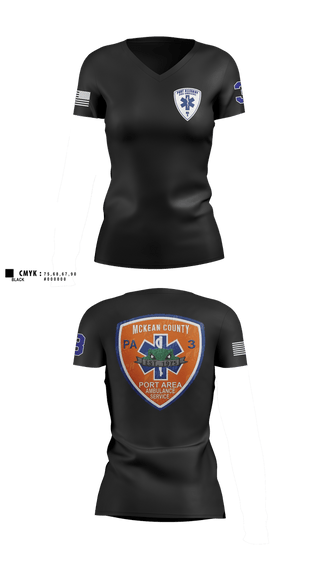 Womens Short Sleeve Vneck Shirt, PAAS, EMS/EMT, Teamtime, Team time, sublimation, custom sports apparel, team uniforms, spirit wear, spiritwear, sports uniforms, custom shirts, team store, custom team store, fundraiser sports, apparel fundraiser