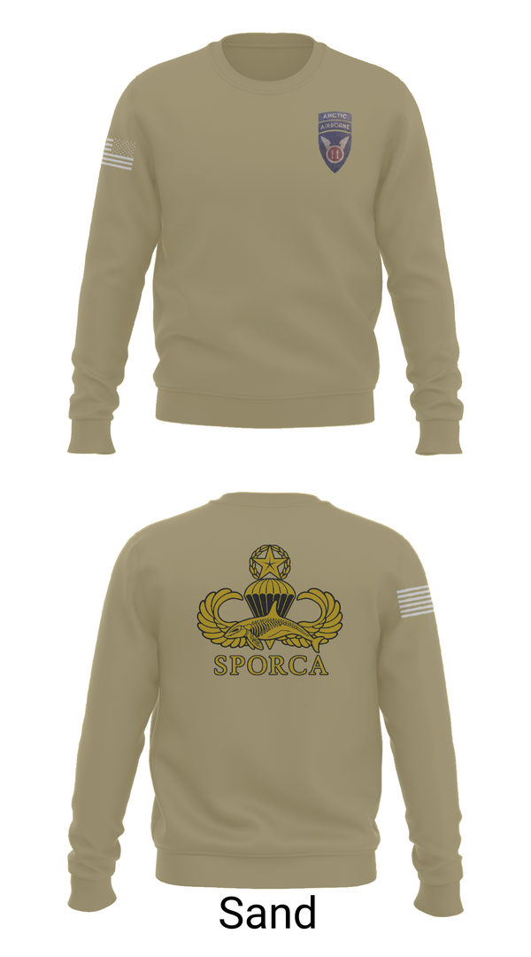 Crew Neck Sweatshirt, HHC, 725th BSB, 2/11 ABN, , Teamtime, Team time, sublimation, custom sports apparel, team uniforms, spirit wear, spiritwear, sports uniforms, custom shirts, team store, custom team store, fundraiser sports, apparel fundraiser