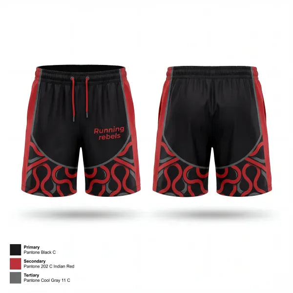 Athletic Shorts With Pockets, Running rebels, Men's Basketball, Teamtime, Team time, sublimation, custom sports apparel, team uniforms, spirit wear, spiritwear, sports uniforms, custom shirts, team store, custom team store, fundraiser sports, apparel fundraiser