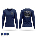 Bunker Hill Police Women's Long Sleeve V-neck Shirt - 1