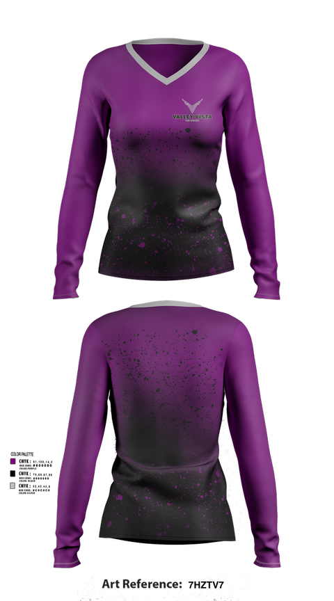 Womens Long Sleeve Vneck Shirt, Valley Vista Girls Soccer, Women's Soccer, Teamtime, Team time, sublimation, custom sports apparel, team uniforms, spirit wear, spiritwear, sports uniforms, custom shirts, team store, custom team store, fundraiser sports, apparel fundraiser