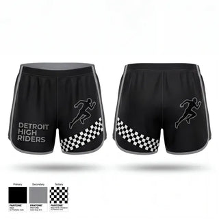 Womens Shorts, Detroit High Riders, , Teamtime, Team time, sublimation, custom sports apparel, team uniforms, spirit wear, spiritwear, sports uniforms, custom shirts, team store, custom team store, fundraiser sports, apparel fundraiser