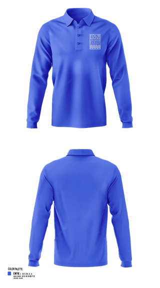 Long Sleeve Performance Polo, Four Rivers, Cross Country, Teamtime, Team time, sublimation, custom sports apparel, team uniforms, spirit wear, spiritwear, sports uniforms, custom shirts, team store, custom team store, fundraiser sports, apparel fundraiser