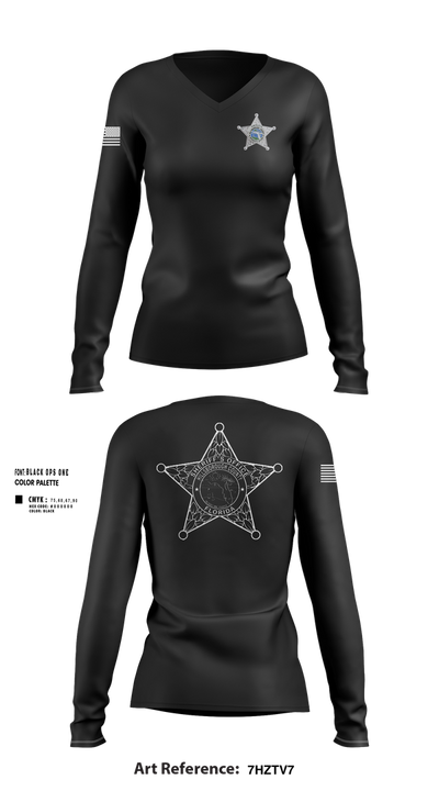 District I Street Crimes 1468514 Women's Long Sleeve V-neck Shirt - 101
