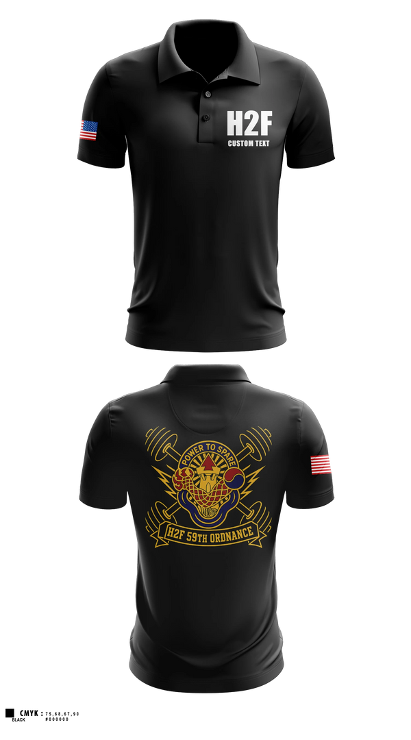 Short Sleeve Performance Polo, 59th ORD BDE, Army, Teamtime, Team time, sublimation, custom sports apparel, team uniforms, spirit wear, spiritwear, sports uniforms, custom shirts, team store, custom team store, fundraiser sports, apparel fundraiser