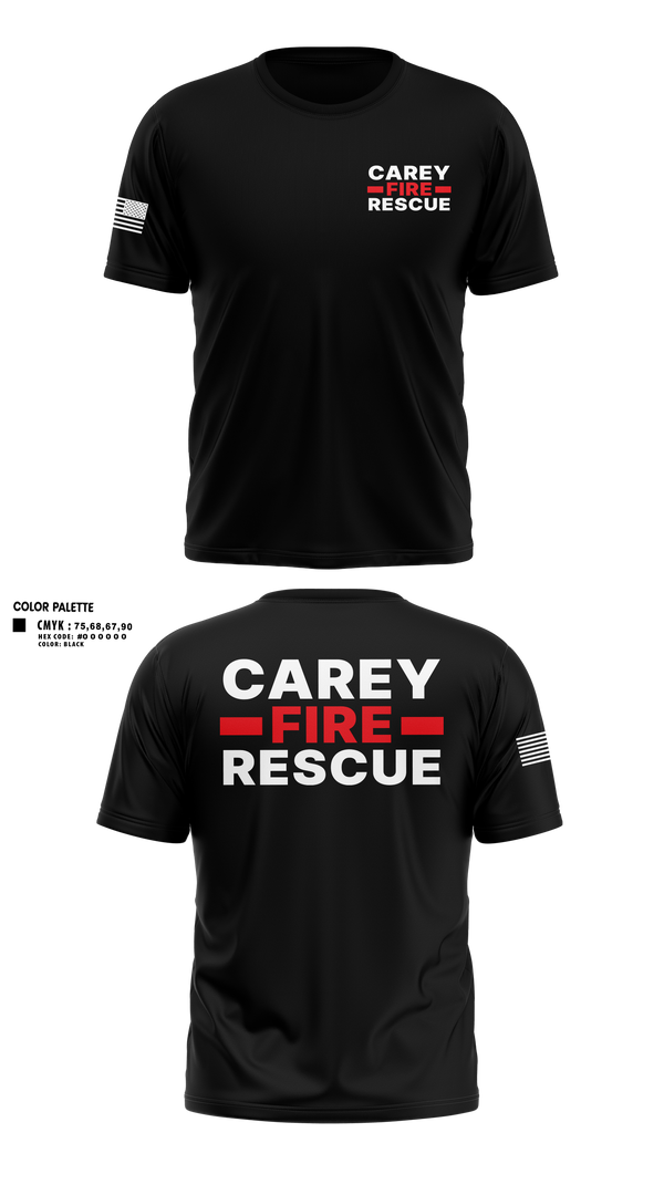 Carey Rural Fire & Rescue Old School Cotton Feel Shirt - 11