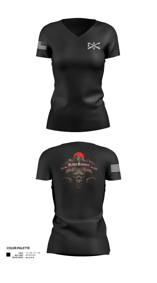 Womens Short Sleeve Vneck Shirt, 1st Platoon / B CO / 2-5 CAV, Army, Teamtime, Team time, sublimation, custom sports apparel, team uniforms, spirit wear, spiritwear, sports uniforms, custom shirts, team store, custom team store, fundraiser sports, apparel fundraiser