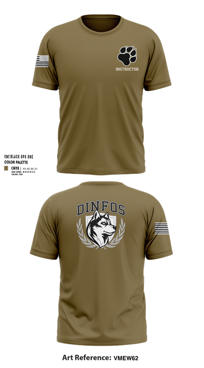 DINFOS 37015122 Short Sleeve Performance Shirt - 160
