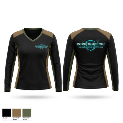 Southern Security Force Women's Long Sleeve V-neck Shirt - 1