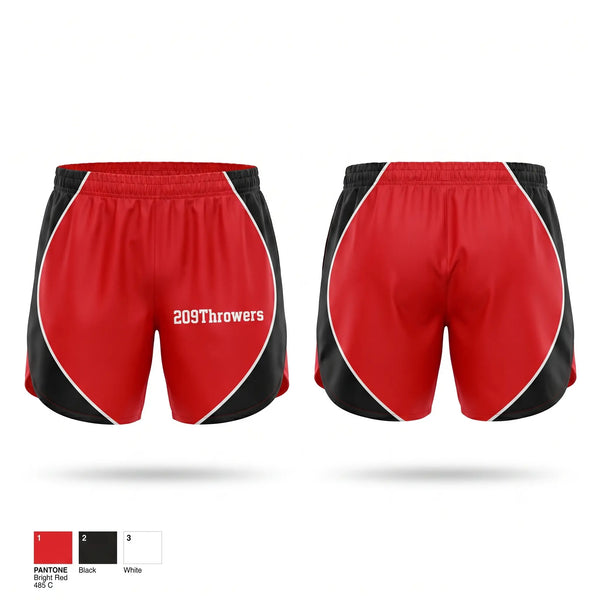 Track Shorts, 209Throwers, Track & Field, Teamtime, Team time, sublimation, custom sports apparel, team uniforms, spirit wear, spiritwear, sports uniforms, custom shirts, team store, custom team store, fundraiser sports, apparel fundraiser