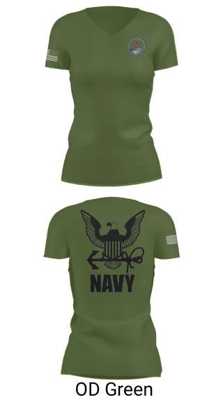 Women's Short Sleeve Vneck Shirt, Cvn 77 IM-5, Navy, Teamtime, Team time, sublimation, custom sports apparel, team uniforms, spirit wear, spiritwear, sports uniforms, custom shirts, team store, custom team store, fundraiser sports, apparel fundraiser