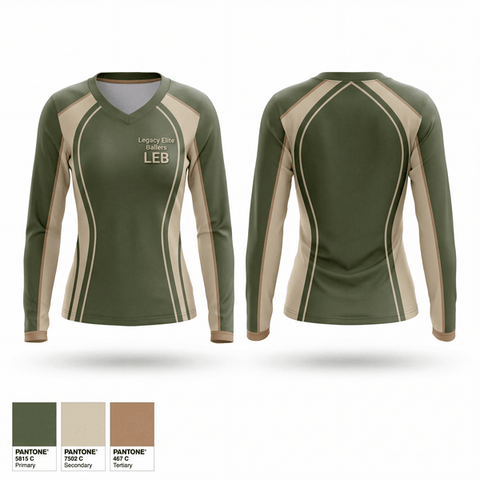 Womens Long Sleeve Vneck Shirt, Legacy Elite Ballers (LEB), Men's Basketball, Teamtime, Team time, sublimation, custom sports apparel, team uniforms, spirit wear, spiritwear, sports uniforms, custom shirts, team store, custom team store, fundraiser sports, apparel fundraiser