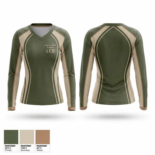 Womens Long Sleeve Vneck Shirt, Legacy Elite Ballers (LEB), Men's Basketball, Teamtime, Team time, sublimation, custom sports apparel, team uniforms, spirit wear, spiritwear, sports uniforms, custom shirts, team store, custom team store, fundraiser sports, apparel fundraiser