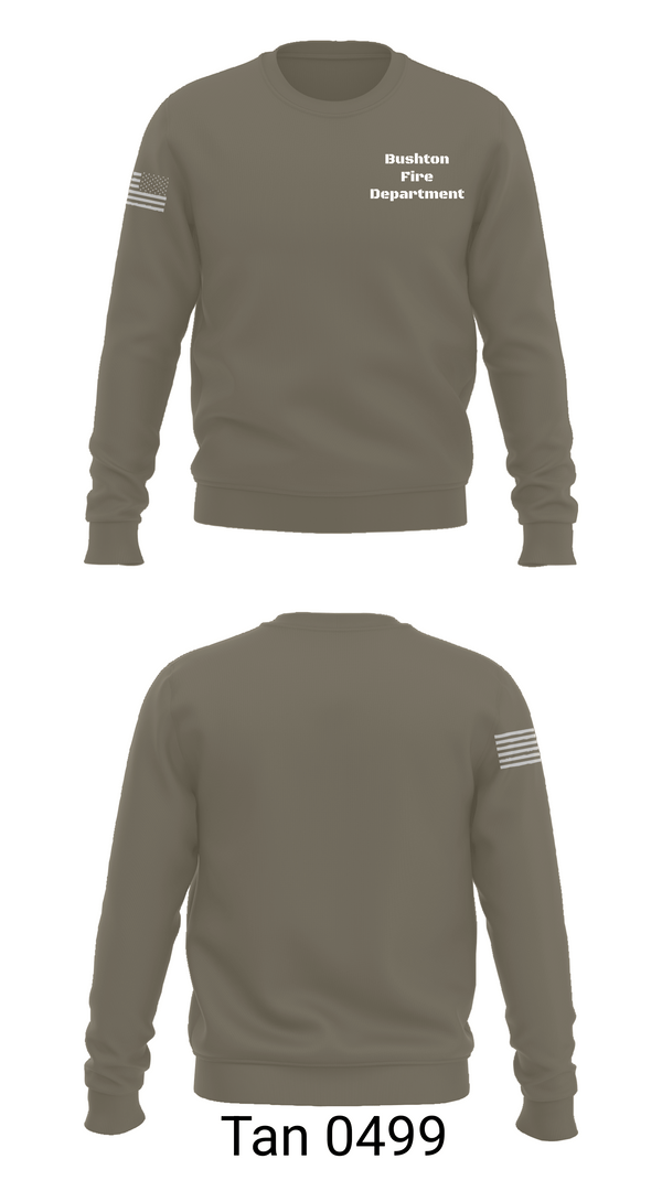 Crew Neck Sweatshirt, Bushton Fire Department, Fire Department, Teamtime, Team time, sublimation, custom sports apparel, team uniforms, spirit wear, spiritwear, sports uniforms, custom shirts, team store, custom team store, fundraiser sports, apparel fundraiser