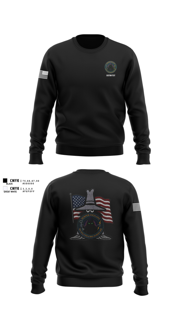 Crew Neck Sweatshirt, 117th Intel Squadron, Air Force, Teamtime, Team time, sublimation, custom sports apparel, team uniforms, spirit wear, spiritwear, sports uniforms, custom shirts, team store, custom team store, fundraiser sports, apparel fundraiser