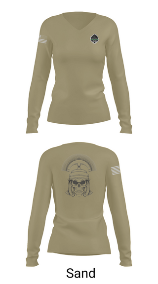Womens Long Sleeve Vneck Shirt, C-CO 1-145th AR, , Teamtime, Team time, sublimation, custom sports apparel, team uniforms, spirit wear, spiritwear, sports uniforms, custom shirts, team store, custom team store, fundraiser sports, apparel fundraiser