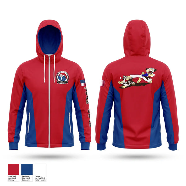 Windbreaker, Conrad’s Martial Arts Center, , Teamtime, Team time, sublimation, custom sports apparel, team uniforms, spirit wear, spiritwear, sports uniforms, custom shirts, team store, custom team store, fundraiser sports, apparel fundraiser