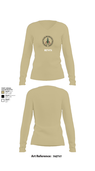 Womens Long Sleeve Vneck Shirt, NEFWTA, , Teamtime, Team time, sublimation, custom sports apparel, team uniforms, spirit wear, spiritwear, sports uniforms, custom shirts, team store, custom team store, fundraiser sports, apparel fundraiser