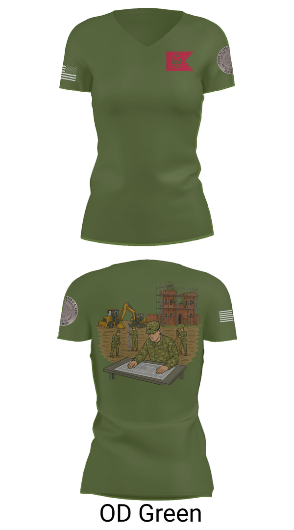 Womens Short Sleeve Vneck Shirt, 152, Army, Teamtime, Team time, sublimation, custom sports apparel, team uniforms, spirit wear, spiritwear, sports uniforms, custom shirts, team store, custom team store, fundraiser sports, apparel fundraiser