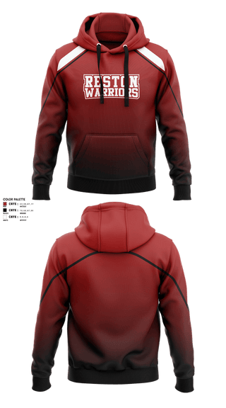 Hoodie, Reston Warriors, Baseball, Teamtime, Team time, sublimation, custom sports apparel, team uniforms, spirit wear, spiritwear, sports uniforms, custom shirts, team store, custom team store, fundraiser sports, apparel fundraiser