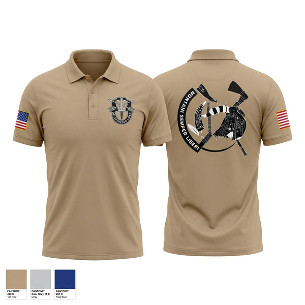 Short Sleeve Performance Polo, 2/19 SFG (A), Army, Teamtime, Team time, sublimation, custom sports apparel, team uniforms, spirit wear, spiritwear, sports uniforms, custom shirts, team store, custom team store, fundraiser sports, apparel fundraiser