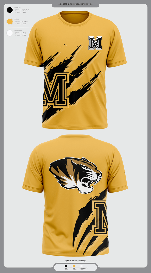 Short Sleeve Performance Shirt, Marceline Tigers, , Teamtime, Team time, sublimation, custom sports apparel, team uniforms, spirit wear, spiritwear, sports uniforms, custom shirts, team store, custom team store, fundraiser sports, apparel fundraiser