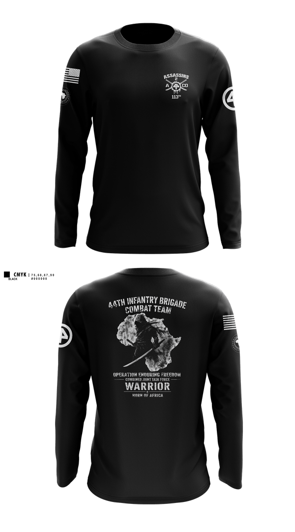 Long Sleeve Performance Shirt, 44th IBCT, Army, Teamtime, Team time, sublimation, custom sports apparel, team uniforms, spirit wear, spiritwear, sports uniforms, custom shirts, team store, custom team store, fundraiser sports, apparel fundraiser