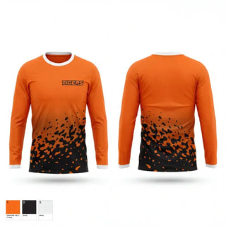 Long Sleeve Performance Shirt, Tigers, Baseball, Teamtime, Team time, sublimation, custom sports apparel, team uniforms, spirit wear, spiritwear, sports uniforms, custom shirts, team store, custom team store, fundraiser sports, apparel fundraiser