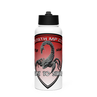 978th Military Police Company 16127103 Stainless Steel Water Bottle with a Straw Lid