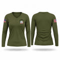Rogers County Sheriff Women's Long Sleeve V-neck Shirt - 1