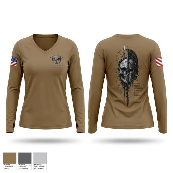 Womens Long Sleeve Vneck Shirt, 1st marines recon, Marines, Teamtime, Team time, sublimation, custom sports apparel, team uniforms, spirit wear, spiritwear, sports uniforms, custom shirts, team store, custom team store, fundraiser sports, apparel fundraiser