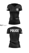 Fort Walton Beach Police Department 16599303 Women's Short Sleeve V-neck Shirt - 8