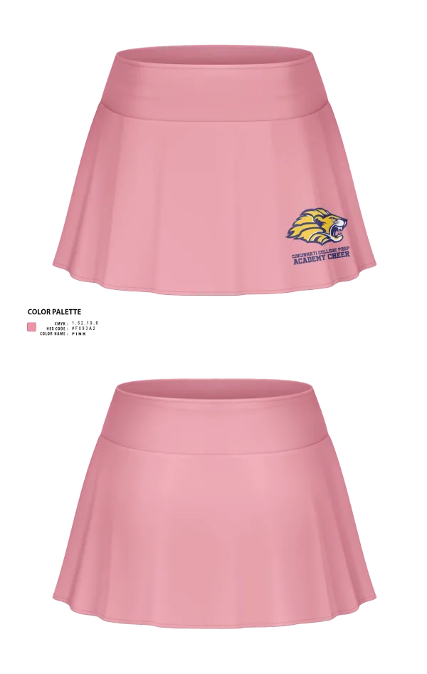 Skort, Cincinnati College Prep Academy Cheer, Cheer, Teamtime, Team time, sublimation, custom sports apparel, team uniforms, spirit wear, spiritwear, sports uniforms, custom shirts, team store, custom team store, fundraiser sports, apparel fundraiser