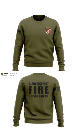 Crew Neck Sweatshirt, Alma District Fire Department, Fire Department, Teamtime, Team time, sublimation, custom sports apparel, team uniforms, spirit wear, spiritwear, sports uniforms, custom shirts, team store, custom team store, fundraiser sports, apparel fundraiser