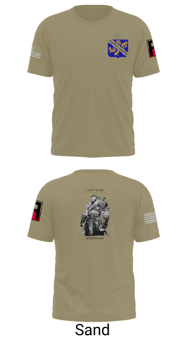 Old School Cotton Feel Shirt, 1-306th IN BN, , Teamtime, Team time, sublimation, custom sports apparel, team uniforms, spirit wear, spiritwear, sports uniforms, custom shirts, team store, custom team store, fundraiser sports, apparel fundraiser