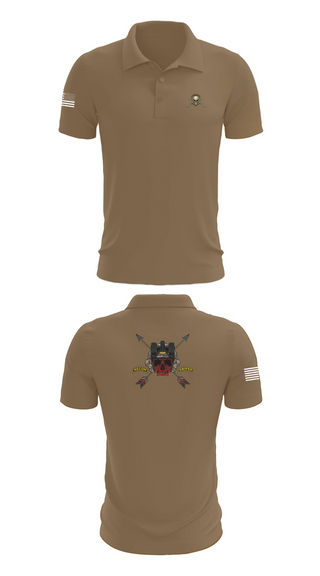 Short Sleeve Performance Polo, HHC 1ST BN 65TH INF REG, , Teamtime, Team time, sublimation, custom sports apparel, team uniforms, spirit wear, spiritwear, sports uniforms, custom shirts, team store, custom team store, fundraiser sports, apparel fundraiser