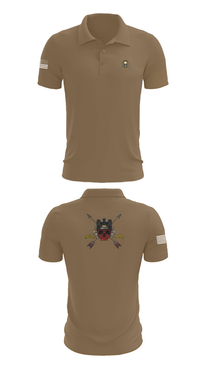HHC 1ST BN 65TH INF REG 37027078 Short Sleeve Performance Polo - 7