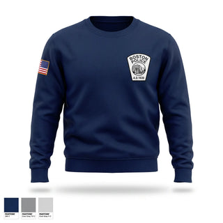 Crew Neck Sweatshirt, Boston Police, Police, Teamtime, Team time, sublimation, custom sports apparel, team uniforms, spirit wear, spiritwear, sports uniforms, custom shirts, team store, custom team store, fundraiser sports, apparel fundraiser