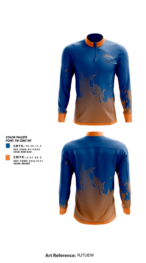 Quarter Zip Jacket, SUNY Orange Golf, Golf, Teamtime, Team time, sublimation, custom sports apparel, team uniforms, spirit wear, spiritwear, sports uniforms, custom shirts, team store, custom team store, fundraiser sports, apparel fundraiser