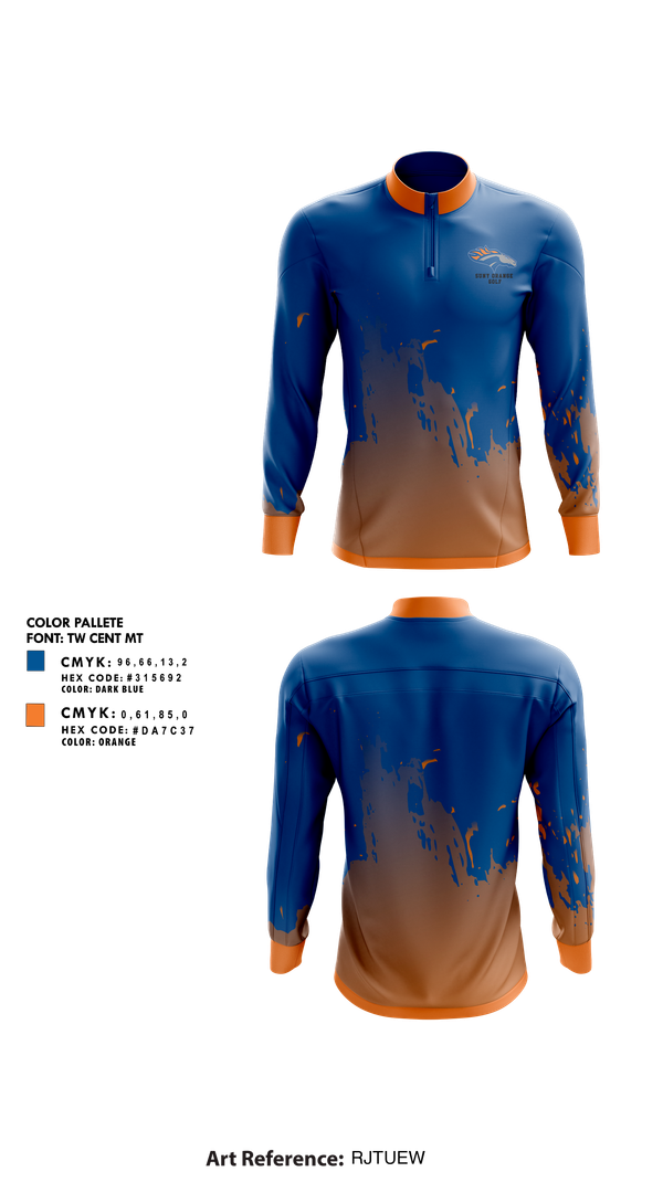 Quarter Zip Jacket, SUNY Orange Golf, Golf, Teamtime, Team time, sublimation, custom sports apparel, team uniforms, spirit wear, spiritwear, sports uniforms, custom shirts, team store, custom team store, fundraiser sports, apparel fundraiser