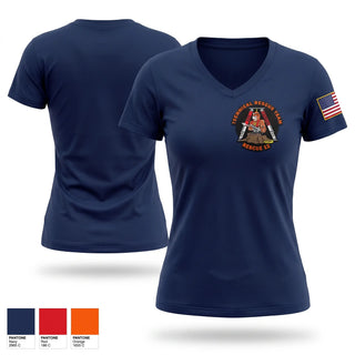 Womens Short Sleeve Vneck Shirt, Forsyth County Technical Rescue, Fire Department, Teamtime, Team time, sublimation, custom sports apparel, team uniforms, spirit wear, spiritwear, sports uniforms, custom shirts, team store, custom team store, fundraiser sports, apparel fundraiser