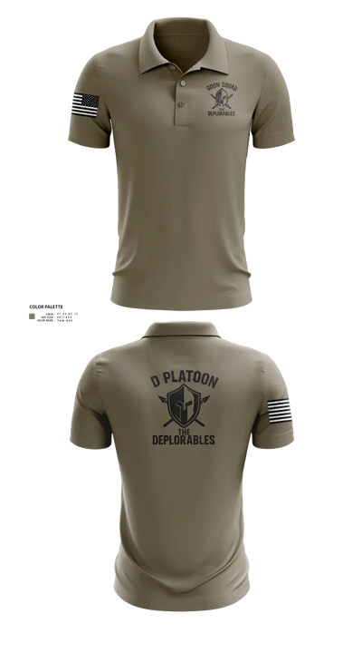 D Platoon 37319682 Short Sleeve Performance Polo - 101